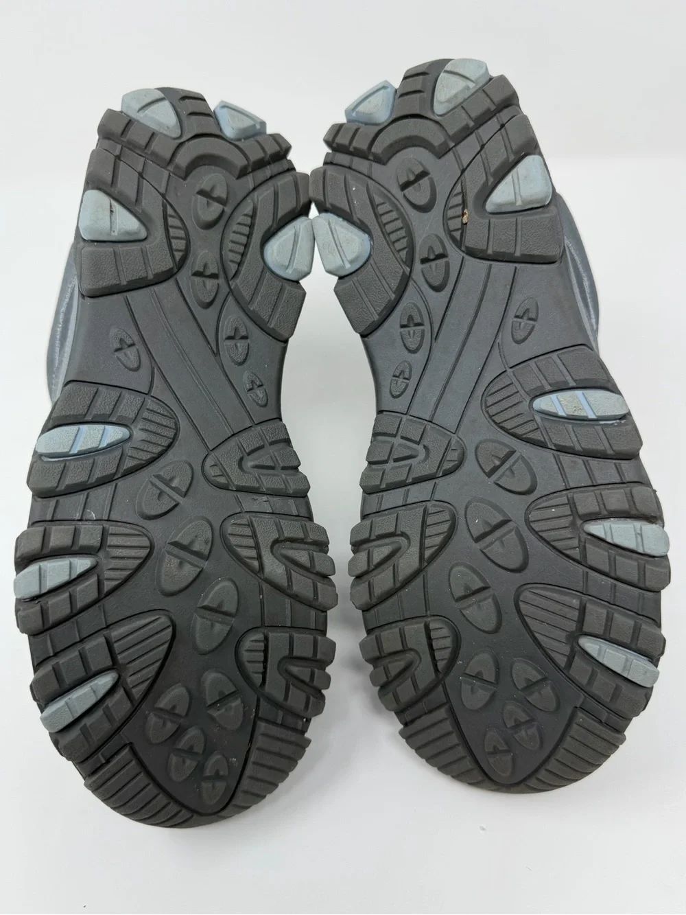 Merrell kids Gray & Blue Hiking Boots with Pink Logo Accent Sz.4.5